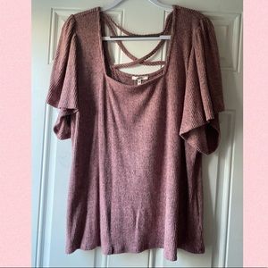 ❗️NWT❗️Maurices🌷Pink square neck top